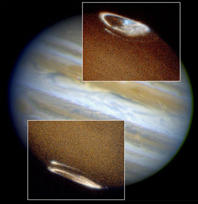 Полярное сияние на Юпитере