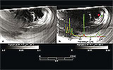 На изображениях показана ночная сторона в диапазоне: а — 1.74 мкм, b — 2.3 мкм (орбита 38). Обзоры показывают изменение темлового излучения (см. шкалу).