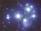 Звездное скопление Плияды в созвездии Тельца
